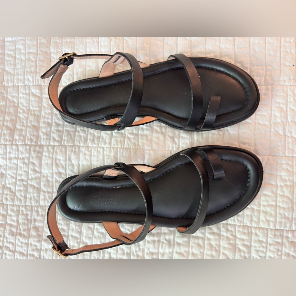 J. Crew Black Strappy Sandals